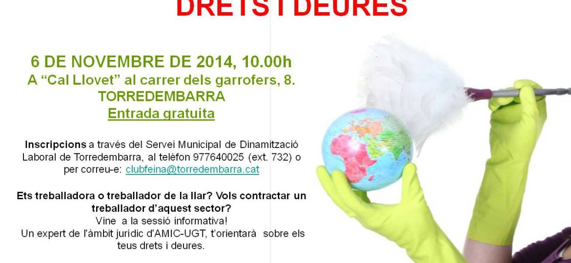 Cartell AMIC_xerrada a Torredembarra_ Servei doméstic 2014