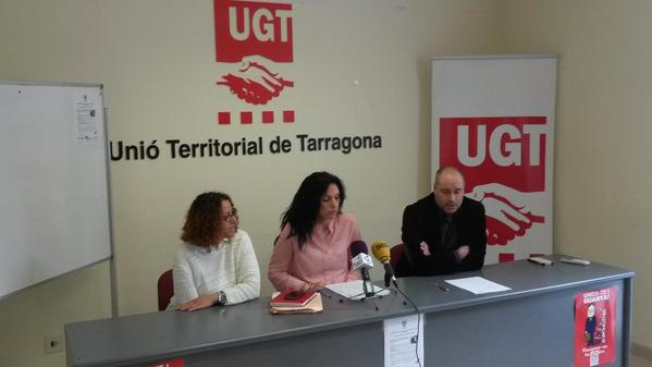 UGT Tarragona presenta l'informe sobre la bretxa salarial a Catalunya.