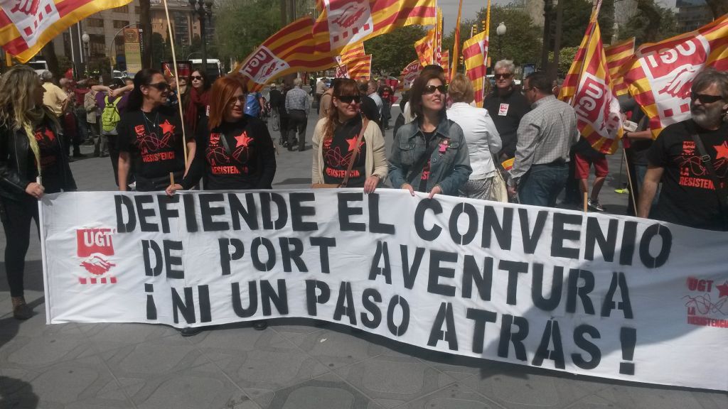 La UGT no accepta l'acord signat per CCOO i la direcció de PortAventura