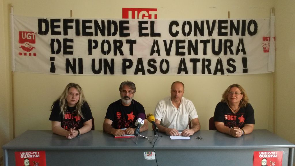 La UGT de PortAventura convoca vaga els dies 13, 20 i 27 de juny