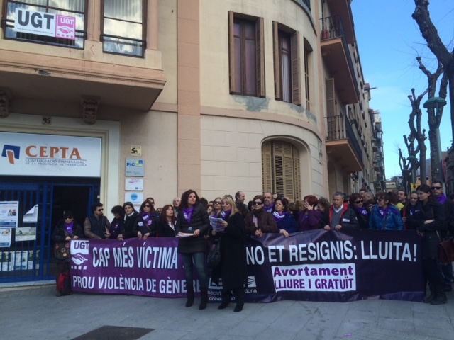 Lectura manifest conjunt #CCOOTarragona #UGTTarragona #8Març