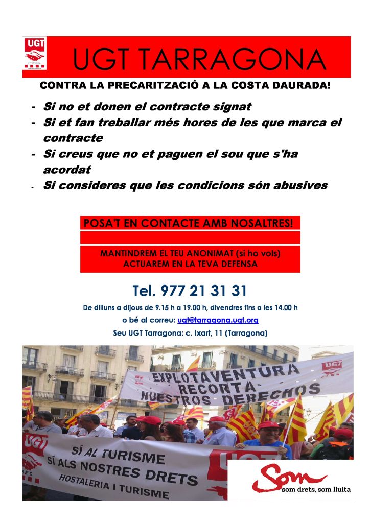 Cartell Contra la precarització a la Costa Daurada-page-0