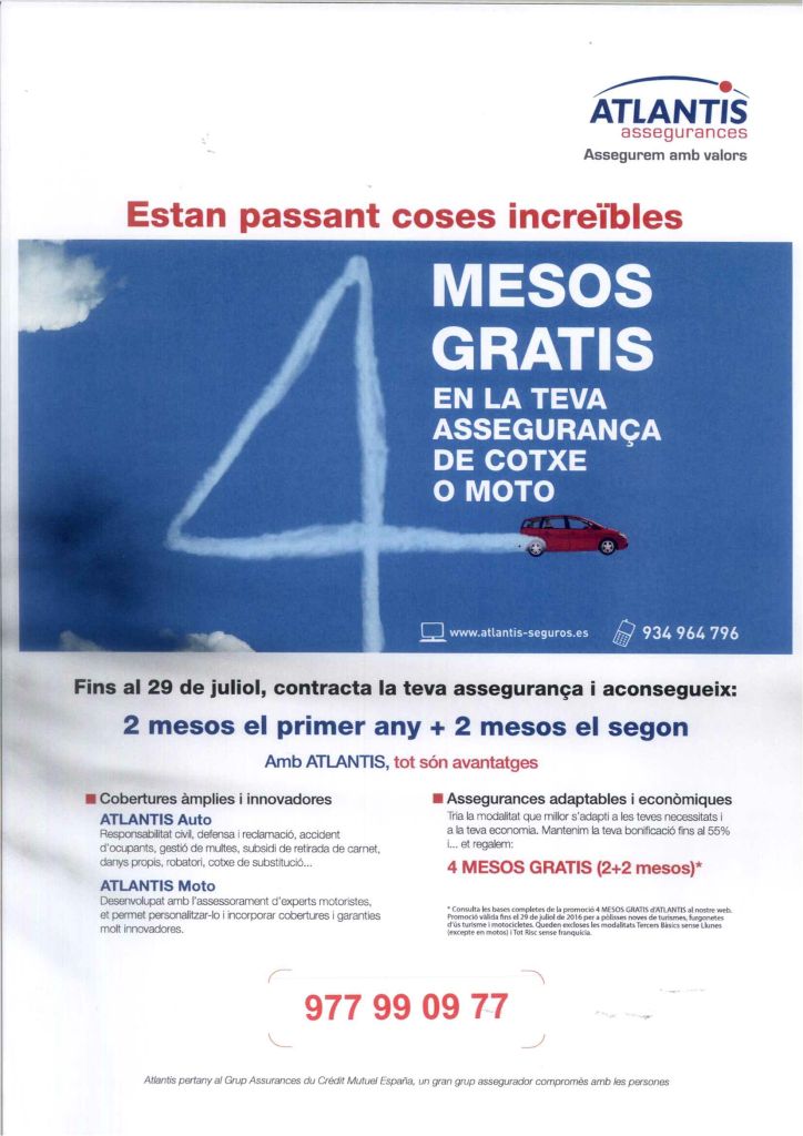 Nova campanya d'Atlantis, l'asseguradora de la UGT