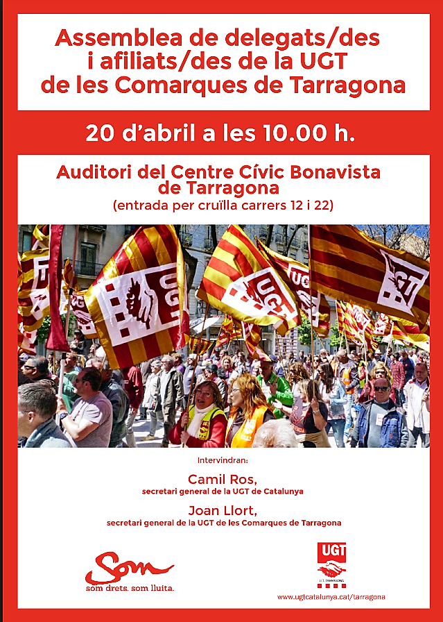 Assemblea de delegats/des i afiliats/des de la UGT de les Comarques de Tarragona