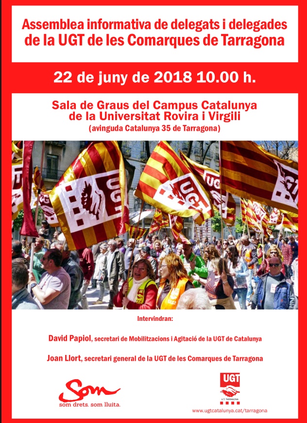 Assemblea informativa de delegat@s de la UGT de les Comarques de Tarragona