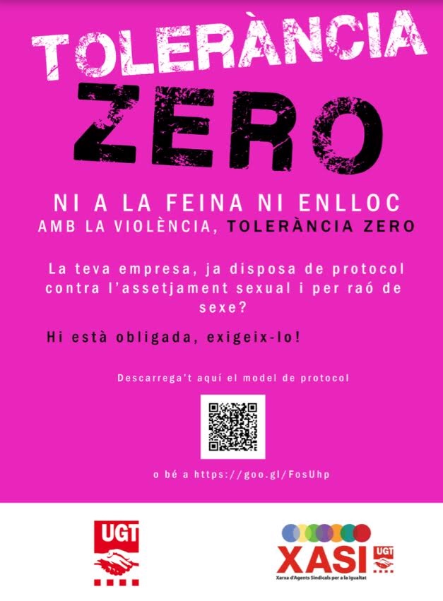 Actes a Tarragona i manifest de la UGT de Catalunya #25N Dia Internacional per a l’Eliminació de la Violència contra les Dones