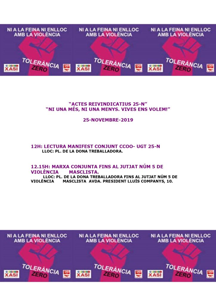 ACTES DEL 25-N A TARRAGONA