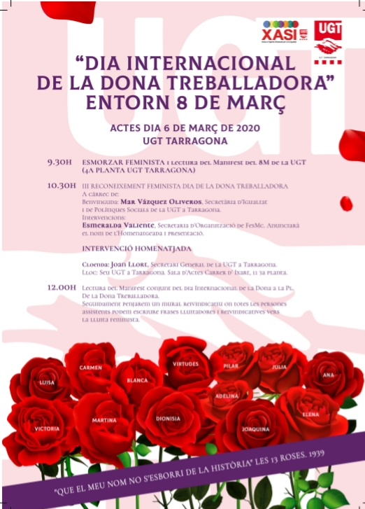 Actes del Dia de la Dona Treballadora
